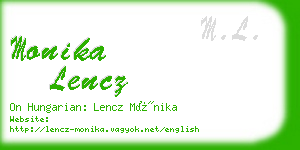monika lencz business card